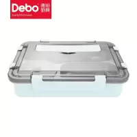 Debo德铂 亚斯便五格大容量餐盘携饭盒 DEP-737 不锈钢1.4L/个