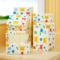 蓝漂天府韵系列小号抽纸4层168张竹浆本色16包经典