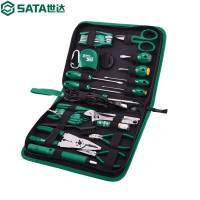 世达(SATA)28件套电工工具套装电讯维修工具电工高级检修工具螺丝刀扳手组合套装03760