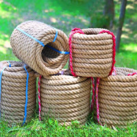 锐军鸿麻绳28*1米粗细麻绳优质黄麻绳装饰手工编织麻绳