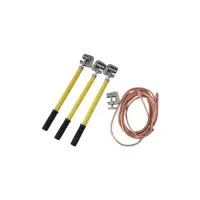 上知科锐 KR-JDX-NL-35kV 平口螺旋接地线(配1.5米平口螺旋接地棒3根 25方3*2+5米线 接地夹1个)