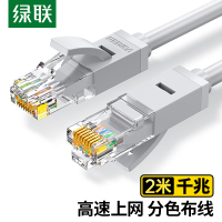 绿联 网线20175六类千兆非屏蔽八芯双绞2米灰白色 单位:根