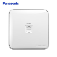 松下(Panasonic)插座面板 一孔电话墙壁插座86型 格彩系列 WPC401白色