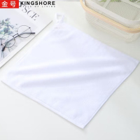 金号 4607家纺厚款纯棉白色方巾 单位:条