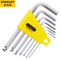 史丹利(STANLEY)94-552-23 7件套英制短柄球头内六角扳手 组合套装 六棱螺丝刀L型