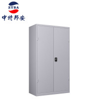 中特邦安五金工具柜铁皮柜双开门置物多功能三层储物柜灰白色加厚款