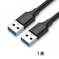 绿联USB 3.0 A公对A公数据线黑色1米 US128/60525 10个起订 单个价格(货期3-6天)