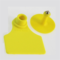 精品进口TPU材料猪耳标牛耳牌无字母猪耳标牌 大牛耳号 黄色猪无字(100套)