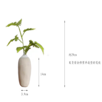 高文竹花瓶摆件 不规则高款与2枝小文竹