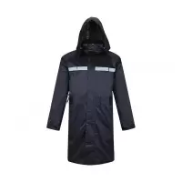 苏识 S-S100反光长款雨衣 M L XL 2XL 3XL 黑色(单位:件) 起订量5