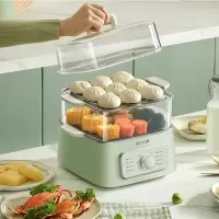 苏泊尔(SUPOR) 电蒸锅家用电煮锅电蒸箱三层多功能锅透明可视化9.3L大容量蒸笼不锈钢蒸盘ZN23FK930