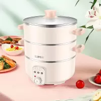 苏泊尔 SUPOR多用途锅 电蒸锅 多功能家用电火锅 大容量不沾锅电煮锅 11L蒸煮涮多功能锅 ZN26YK18