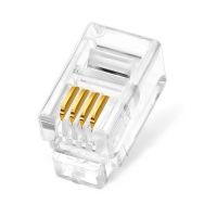 酷比客 电话水晶头 LCLNC3PLUG44 4P4C 100粒/袋 透明色