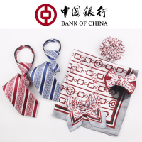 中国银行丝巾红色52*52cm