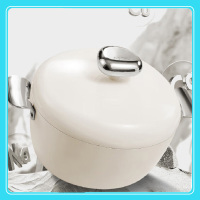 温仑山VELOSAN 鹅卵石不粘汤锅白玉兰24cm VE00601
