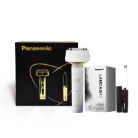 松下(Panasonic)小锤子2.0剃须刀刮胡刀电动往复式磁悬浮马达进口三刀头ES-LM34-W+GN20礼盒装