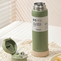 孔雀(Peacock) 316不锈钢大容量杯子高颜值 吸管杯 DPA-40 绿色400ml