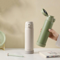孔雀(Peacock) 大容量不锈钢保温杯便携保冷水杯 DPW-40 白色