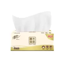 清风 原木纯品2层200抽盒装抽纸3盒/提 .12提 共36盒整箱B338C3
