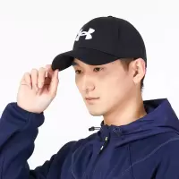安德玛(Under Armour)男女帽 2024春季新款户外运动帽简约休闲太阳帽棒球帽鸭舌帽 M/L