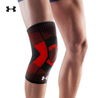 安德玛 运动护膝男女跑步护膝盖保护套篮球训练护膝半月板关节护具 21620007-006 S