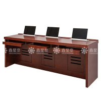 鑫星奈 XXN4022307升降电脑桌多媒体办公桌会议培训桌 2.4米三人位