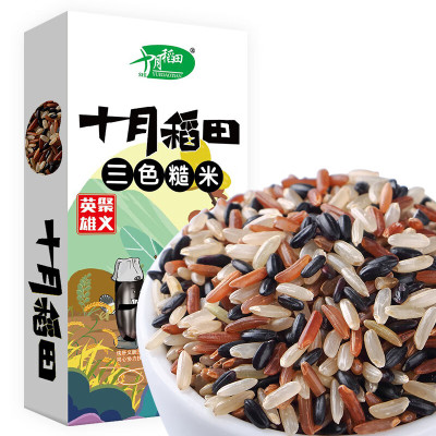 十月稻田 三色糙米-480g(盒装)*2盒