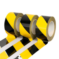 勇威 警示胶带黄黑消防警戒隔离PVC带 宽4.8cm长33米 10卷