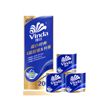 维达(Vinda) 卷纸 蓝色经典200克10卷/提 4层加厚 4提