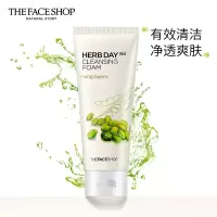 菲诗小铺(The Face Shop) 草本洗面奶清洁泡沫洁面乳洁面膏 绿豆洗面奶170g(痘痘肌肤)