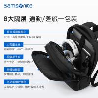 新秀丽(Samsonite)BU1*09001双肩包电脑包男士商务背包旅行包笔记本电脑包