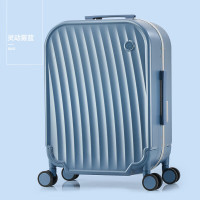 爱华仕(OIWAS)铝框箱拉杆行李箱 窄边铝框设计 OCX6666 蓝色 20英寸