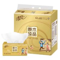 清风原木130*6抽纸