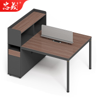 忠义双人屏风工位财务办公桌员工电脑桌高柜屏风卡座板式职员桌