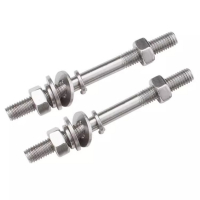 JBNYGB901套件双头螺栓套件不锈钢304 A2-70本色配2螺母2平垫2弹垫M16×80