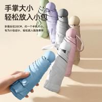 领臣(licheers) 8遮阳伞太阳伞防晒防紫外线五折晴雨伞迷你折叠胶囊伞 LC-570