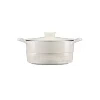 双立人(ZWILLING)汤锅珐琅锅龙铸铁锅炖锅 奶油白 22cm