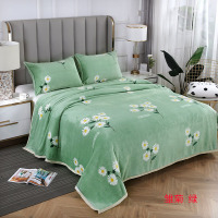 好眠好梦加厚云貂绒毯SX-3T2018雏菊 绿/200*230cm