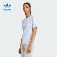 Adidas 2024春夏女子短袖圆领T恤三叶草上衣