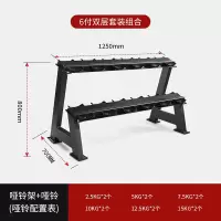 英辉(INVUI) 哑铃收纳架家用健身房双层6副哑铃架专业商用器材 105kg哑铃套装