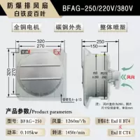 达达风范防爆排风扇BFAG-250带百叶 380V