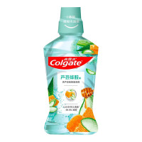 高露洁(Colgate)芦荟蜂胶味漱口水250ml 预防蛀牙减少细菌清新口气无酒精含漱液
