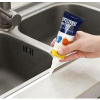 玻璃胶防水防霉厨卫塑钢泥洗菜盆洗手盆水槽白色马桶底座密封胶-【黑色】;2支装+工具