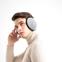 加厚加绒耳罩男女通用护耳朵套冬季保暖成人护耳套耳包耳暖耳捂子-灰色大号*1