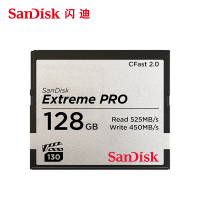 闪迪(SanDisk)128GBCFast2.0存储卡VPG-1304K超版单反相机内存卡读速525MBs