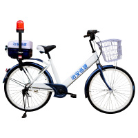 勇威 定制保安巡逻自行车 Logo可定制 斜梁款24英寸+后警灯 单速(定制联系客户经理)