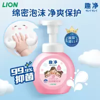 狮王(Lion)趣净泡沫抑菌洗手液 进口小狮王宝宝泡泡洗手液 一按就出泡泡 泵装250mL 纯净爽肤香