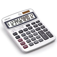 得力(DELI)160312位计算器白色