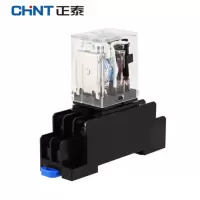 正泰 小型中间继电器带灯交流宽8脚 10A大电流(继电器+底座)