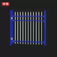 夜莺 热镀锌栏杆锌钢护栏铁艺围栏别墅花园小区院墙庭院厂区防护栏 [加厚]单开门1.5米高1米宽